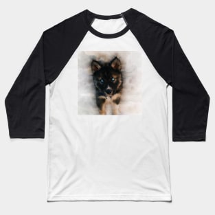 Blue eyes husky puppy Baseball T-Shirt